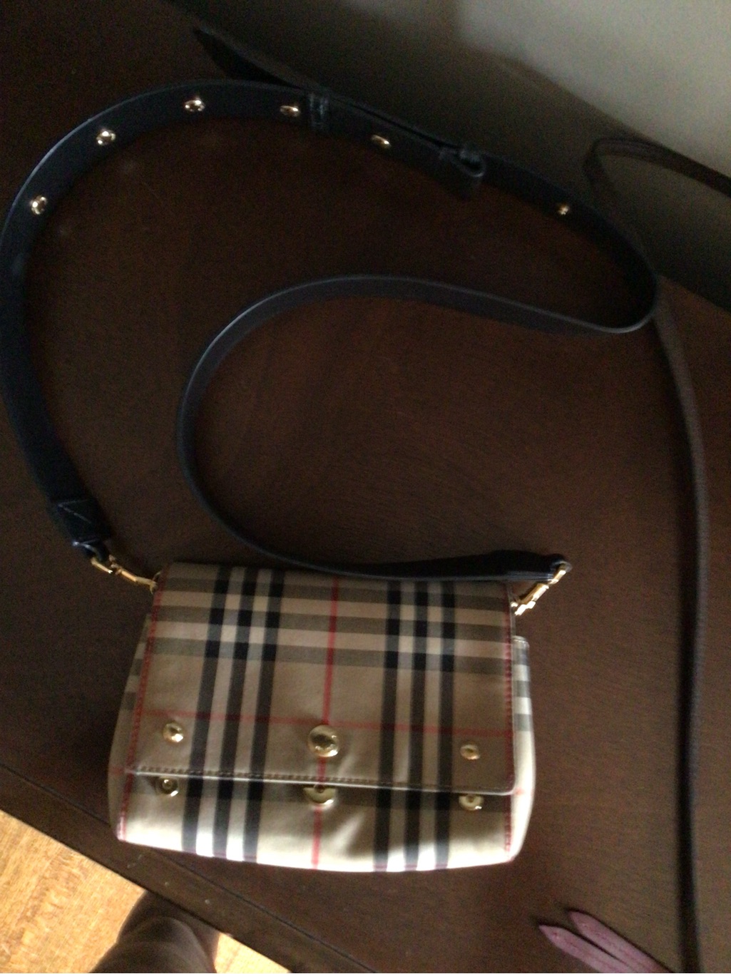 Classic Plaid Crossbody Bag In Beige